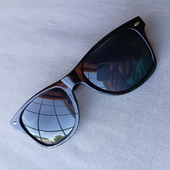 Classic Black Sunglasses OSFM adult sized simple unisex retro 80s 90s Y2K - Picture 10 of 15